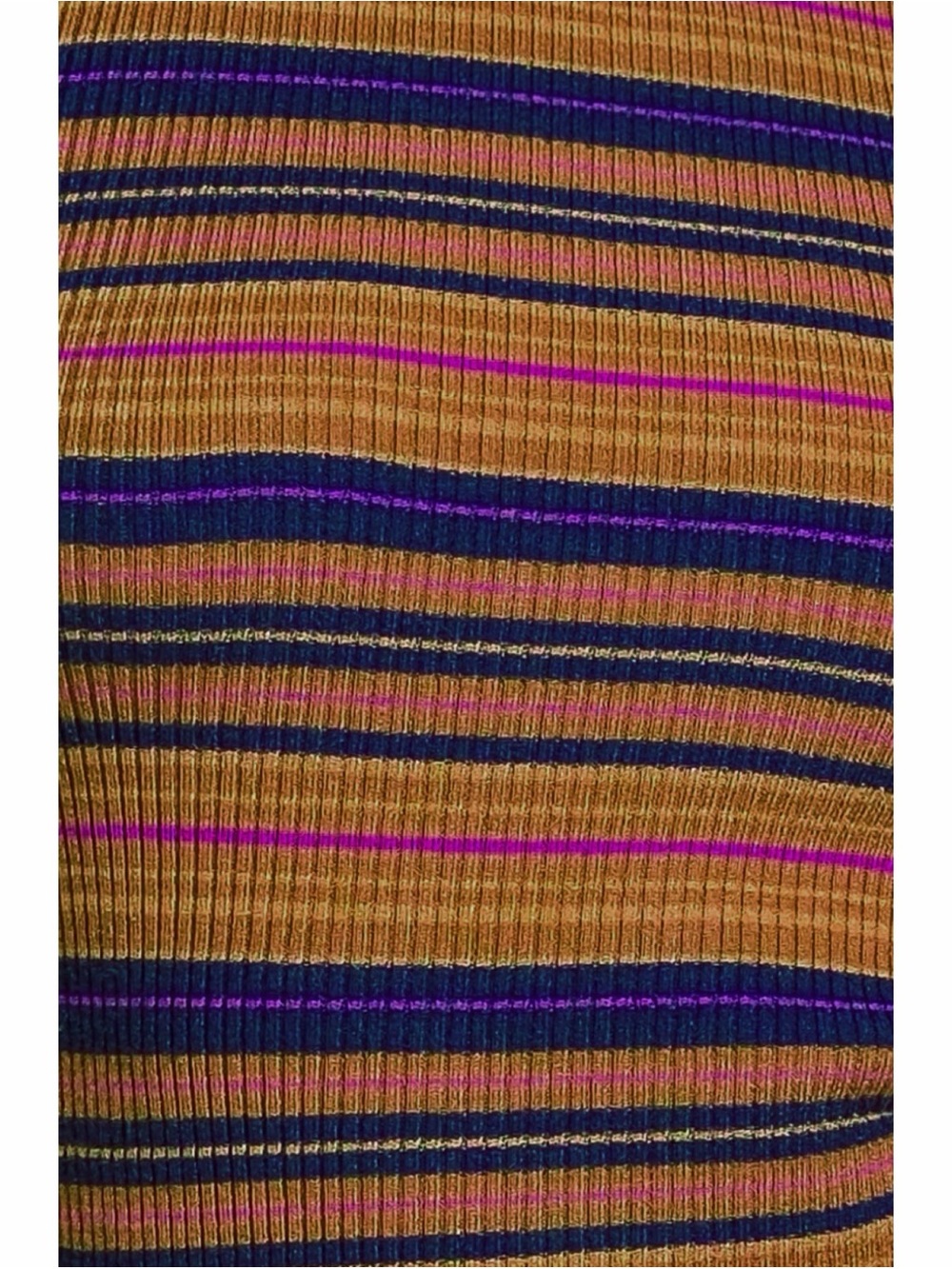 NWT-Flying Tomato Striped Puff-Sleeve Ribbed Top in Mustard & Purple - Picture 3 of 6